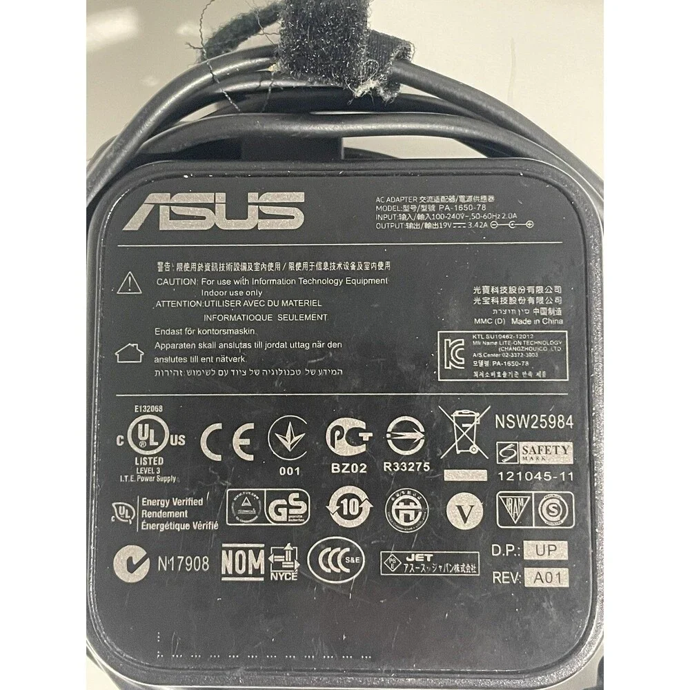 Genuine 65W Asus AC DC Adapter Model PA-1650-78 5.5 mm Tip 19V 3.42A OEM 🔌